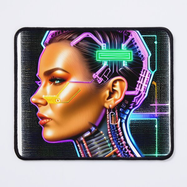 Item preview, Neon Cyberpunk Cyborg Girl 7 designed and sold by Benito Del Ray.