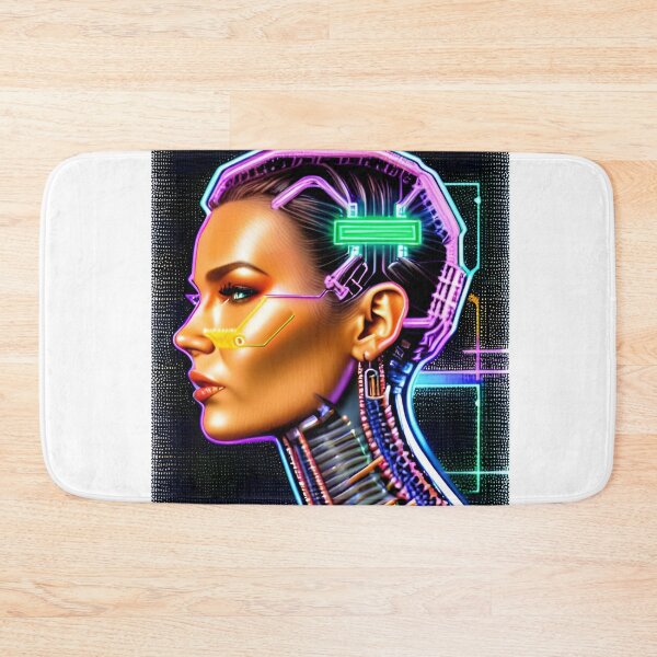 Item preview, Neon Cyberpunk Cyborg Girl 7 designed and sold by Benito Del Ray.