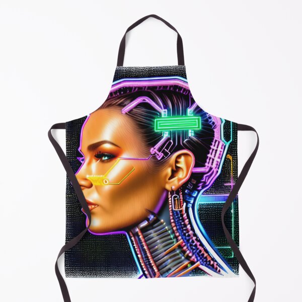 Item preview, Neon Cyberpunk Cyborg Girl 7 designed and sold by Benito Del Ray.