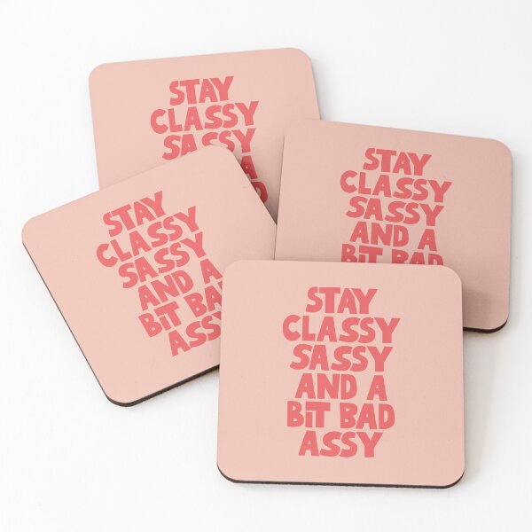 Item preview, Stay Classy Sassy and a Bit Bad Assy Typography by The Motivated Type in Rose Fog and Faded Red designed and sold by MotivatedType.