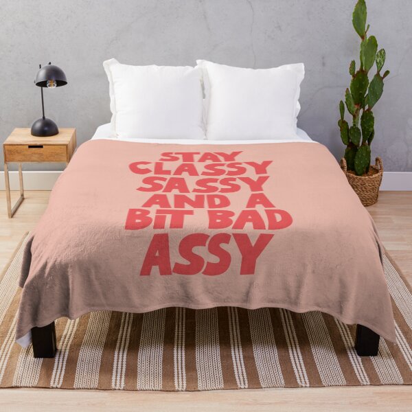 Item preview, Stay Classy Sassy and a Bit Bad Assy Typography by The Motivated Type in Rose Fog and Faded Red designed and sold by MotivatedType.