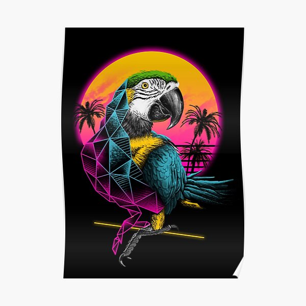 Rad Parrot Poster