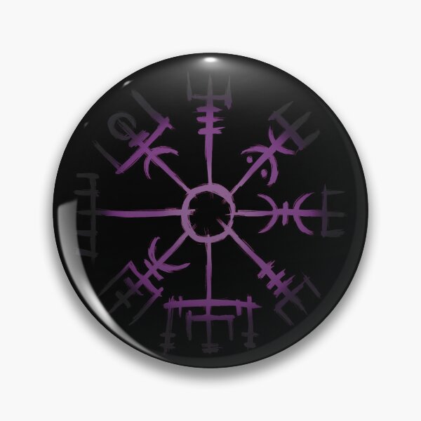Item preview, Vegvisir Compass Viking Symbol Nordic Rune Celtic Dark Purple designed and sold by Mitch616Art.