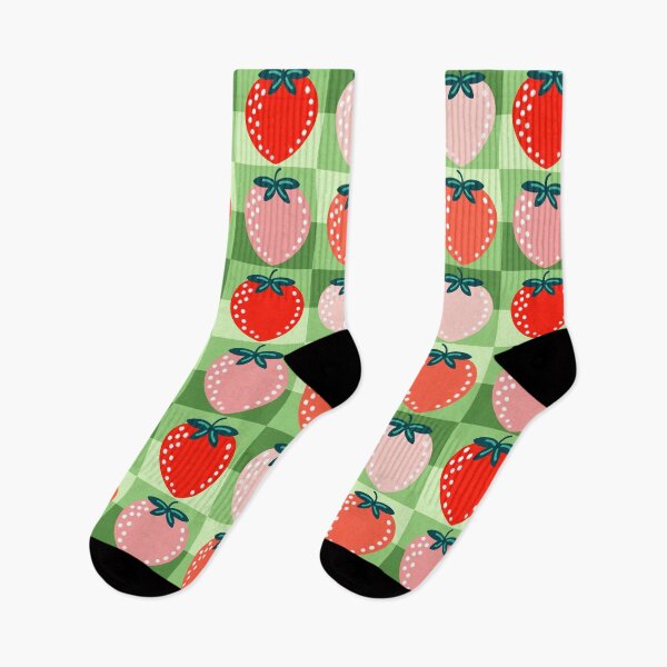 Item preview, strawberry checks designed and sold by Angela Sbandelli.