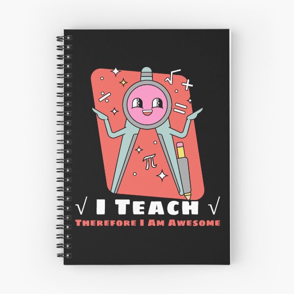 Item preview, I Teach, Therefore I Am Awesome - Happy Math Cartoon Design for Teachers designed and sold by ElLocoMus.