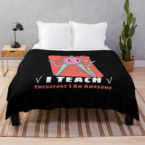 Item preview, I Teach, Therefore I Am Awesome - Happy Math Cartoon Design for Teachers designed and sold by ElLocoMus.
