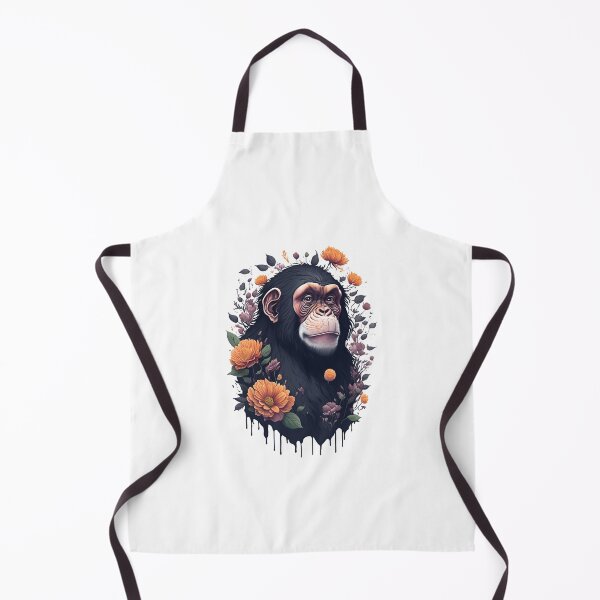 Item preview, Chimp with Flowers designed and sold by monkycl.