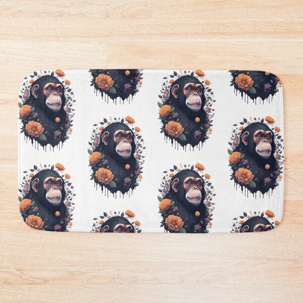 Item preview, Chimp with Flowers designed and sold by monkycl.