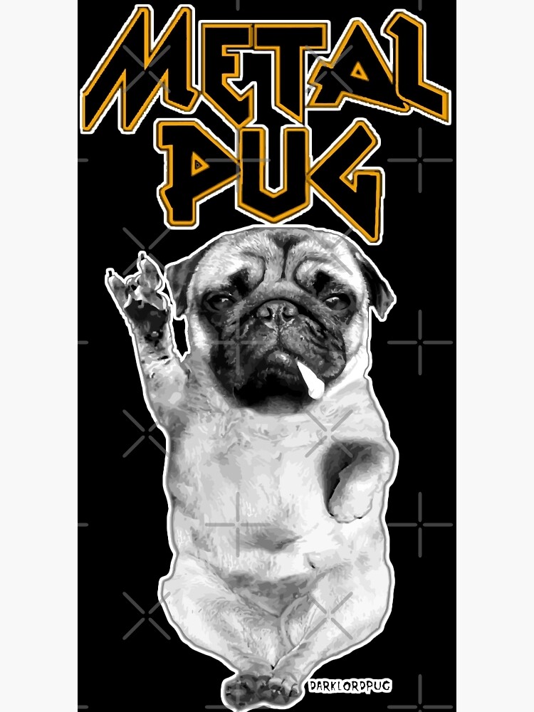 metal pug by darklordpug