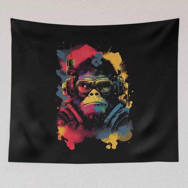 Item preview, Anime Cyber Ape (Sci-Fi Ape Vintage Retro Future Design Cyberpunk Space Ape) designed and sold by AlNoah.
