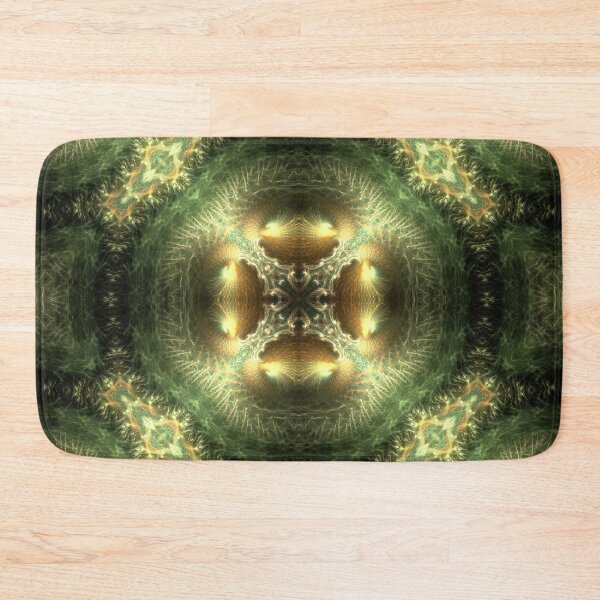 Item preview, gold plates on ornamented greens background designed and sold by effervescence.