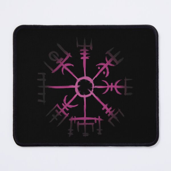 Item preview, Vegvisir Compass Viking Symbol Nordic Rune Celtic Dark Pink designed and sold by Mitch616Art.