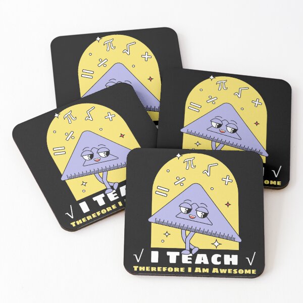 Item preview, I Teach, Therefore I Am Awesome - Happy Math Cartoon Design for Teachers designed and sold by ElLocoMus.