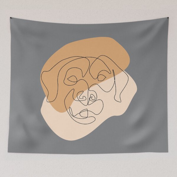 Item preview, Dog head in one line, continuous line, line art designed and sold by emilineart.
