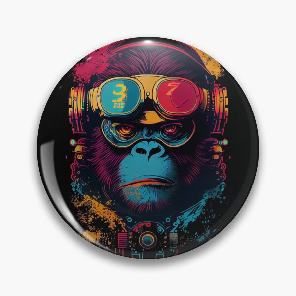 Item preview, Anime Cyber Ape (Sci-Fi Ape Vintage Retro Future Design Cyberpunk Space Ape) designed and sold by AlNoah.