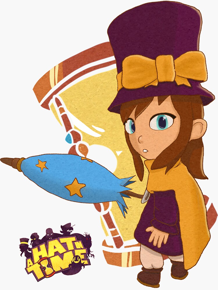 "A Hat in Time Hat Kid! (Color)" Sticker for Sale by TyThree Redbubble