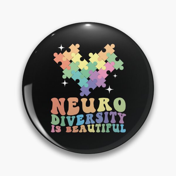 Item preview, Pastel Rainbow Neurodiversity is Beautiful Puzzle Pieces Retro designed and sold by cvt01.