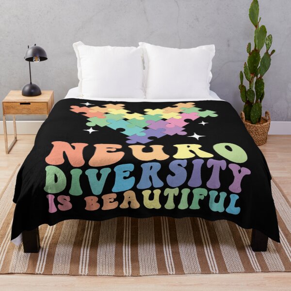Item preview, Pastel Rainbow Neurodiversity is Beautiful Puzzle Pieces Retro designed and sold by cvt01.