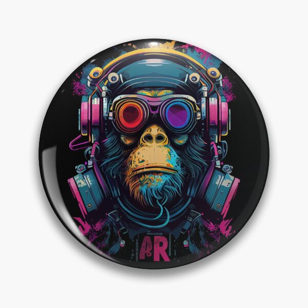 Item preview, Anime Cyber Ape (Sci-Fi Ape Vintage Retro Future Design Cyberpunk Space Ape) designed and sold by AlNoah.