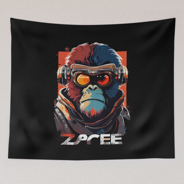 Item preview, Anime Cyber Ape (Sci-Fi Ape Vintage Retro Future Design Cyberpunk Space Ape) designed and sold by AlNoah.