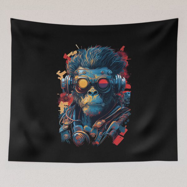 Item preview, Anime Cyber Ape (Sci-Fi Ape Vintage Retro Future Design Cyberpunk Space Ape) designed and sold by AlNoah.