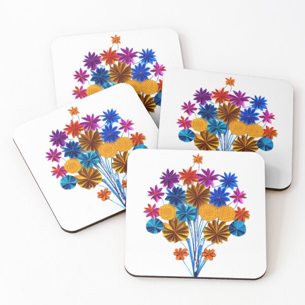 Item preview, Spring Flower Bouquet Quilled Art (PHOTO not real 3D) designed and sold by HanaiPrint.