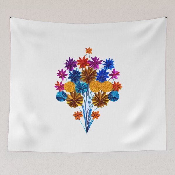 Item preview, Spring Flower Bouquet Quilled Art (PHOTO not real 3D) designed and sold by HanaiPrint.