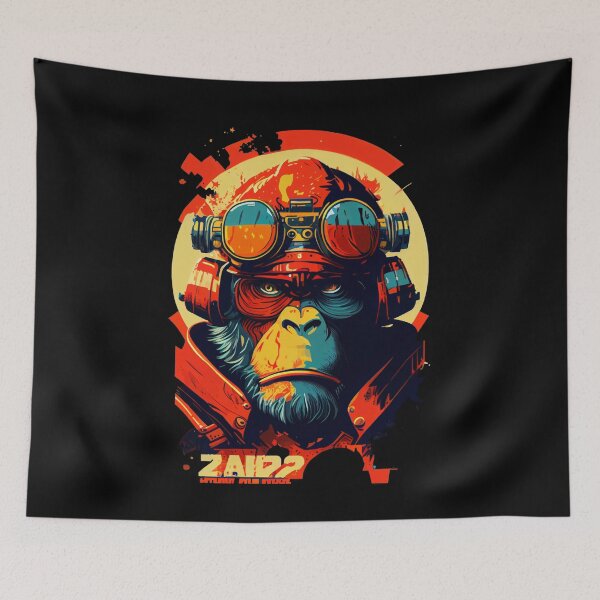 Item preview, Anime Cyber Ape (Sci-Fi Ape Vintage Retro Future Design Cyberpunk Space Ape) designed and sold by AlNoah.