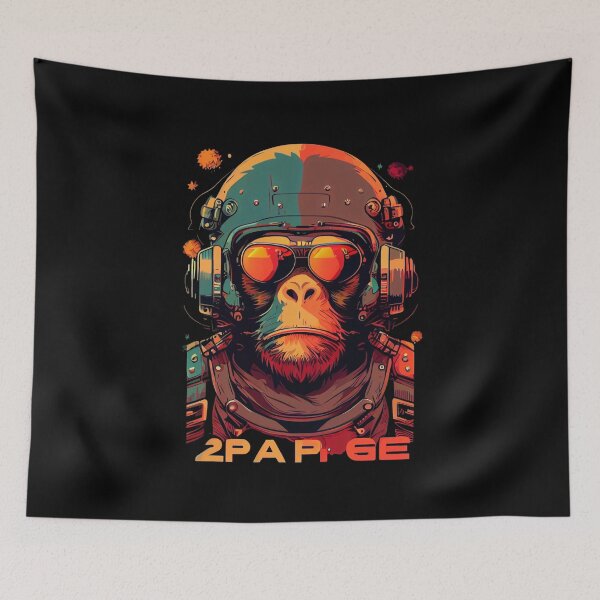 Item preview, Anime Cyber Ape (Sci-Fi Ape Vintage Retro Future Design Cyberpunk Space Ape) designed and sold by AlNoah.