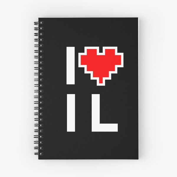 Item preview, I Love Illinois - Pixel heart for Illinoisan gamer designed and sold by abowersock.