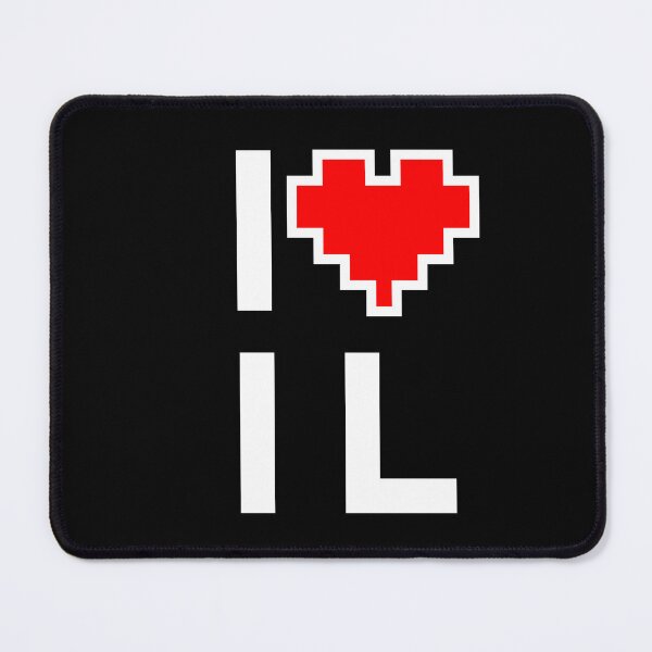 Item preview, I Love Illinois - Pixel heart for Illinoisan gamer designed and sold by abowersock.
