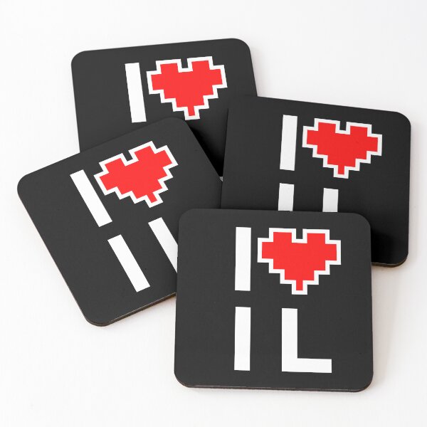 Item preview, I Love Illinois - Pixel heart for Illinoisan gamer designed and sold by abowersock.