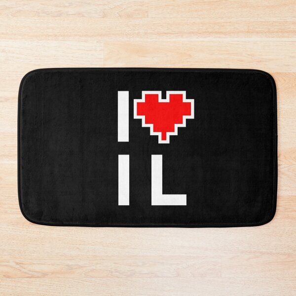 Item preview, I Love Illinois - Pixel heart for Illinoisan gamer designed and sold by abowersock.