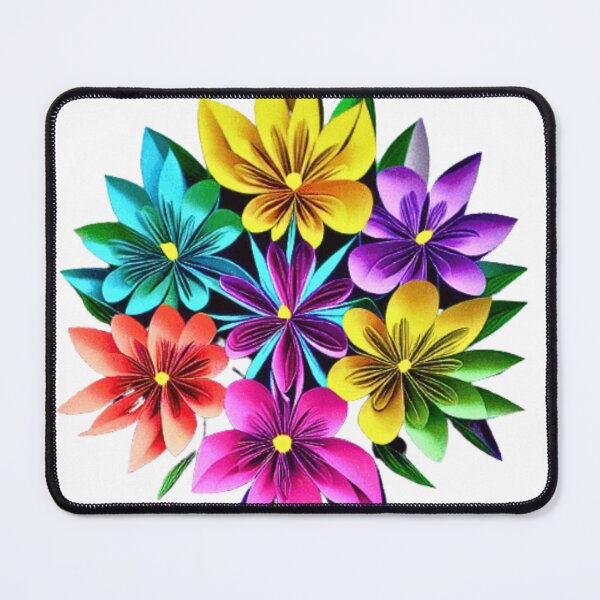 Item preview, Blue Pansies and More Colors Quilled Bouquet (PHOTO not real 3D) designed and sold by HanaiPrint.