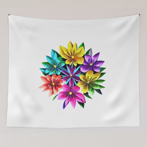 Item preview, Blue Pansies and More Colors Quilled Bouquet (PHOTO not real 3D) designed and sold by HanaiPrint.