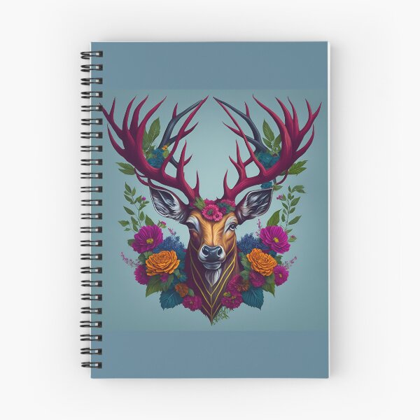 Item preview, Floral Stag head designed and sold by ScarletWild.
