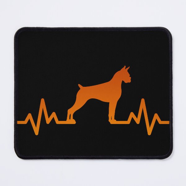 Item preview,  a heartbeat line with a boxer dog designed and sold by ramazis.