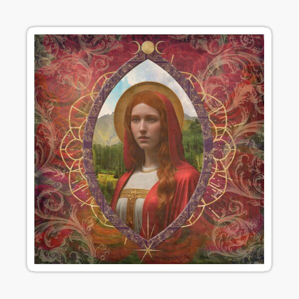 Miriam of Magdala Icon Vesica Piscis Sticker