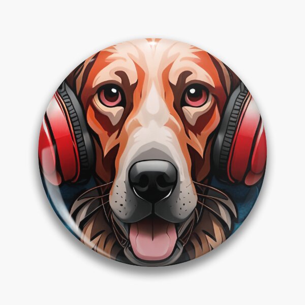 Item preview, dog with headphones designed and sold by elijam.