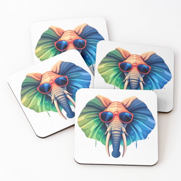 Item preview, elephant with glasses designed and sold by elijam.