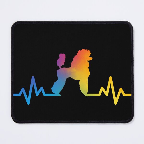 Item preview, a heartbeat line with a rainbow poodle  designed and sold by ramazis.
