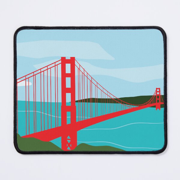 Item preview, San Francisco Minimalistic Golden Gate Bridge designed and sold by ThomasTreeArt.