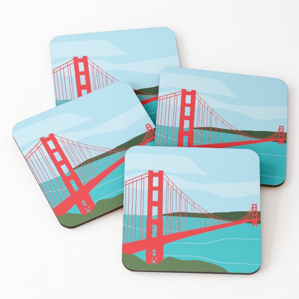 Item preview, San Francisco Minimalistic Golden Gate Bridge designed and sold by ThomasTreeArt.
