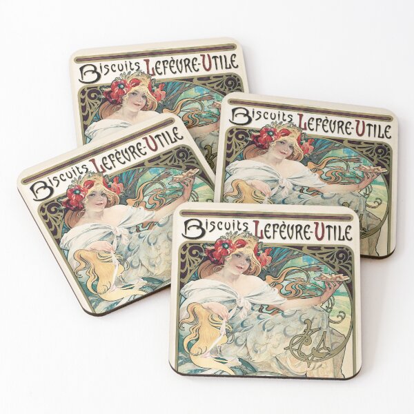 Item preview, Biscuits Lefevre Utile Advertising | Alphonse Mucha designed and sold by LaMadeleine.