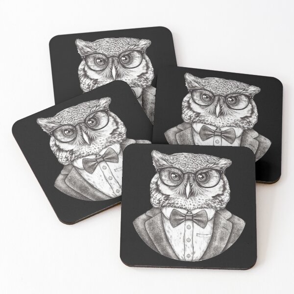 Item preview, Dapper Owl: Wildlife Nature Animal Portrait Realistic Suit Glasses Profesor Intellect  designed and sold by DigiNook.