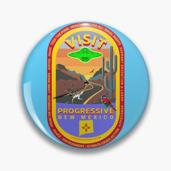 Item preview, PMD00864 Progressive Movement Designs Visit Progressive New Mexico design shows you support progressive policy goals for Democrats and Bernie Sanders supporters saguaro cactus cacti  designed and sold by ProgressiveLeft.