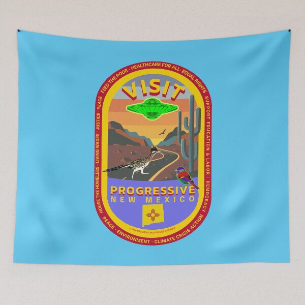Item preview, PMD00864 Progressive Movement Designs Visit Progressive New Mexico design shows you support progressive policy goals for Democrats and Bernie Sanders supporters saguaro cactus cacti  designed and sold by ProgressiveLeft.
