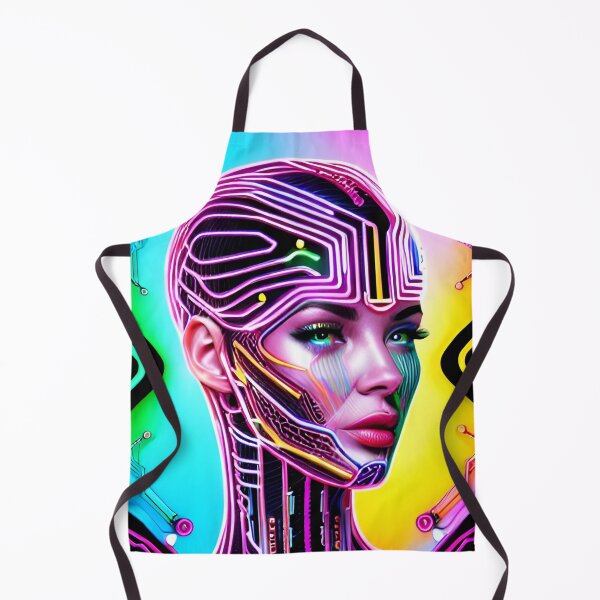 Item preview, Neon Cyberpunk Cyborg Girl 8 designed and sold by Benito Del Ray.