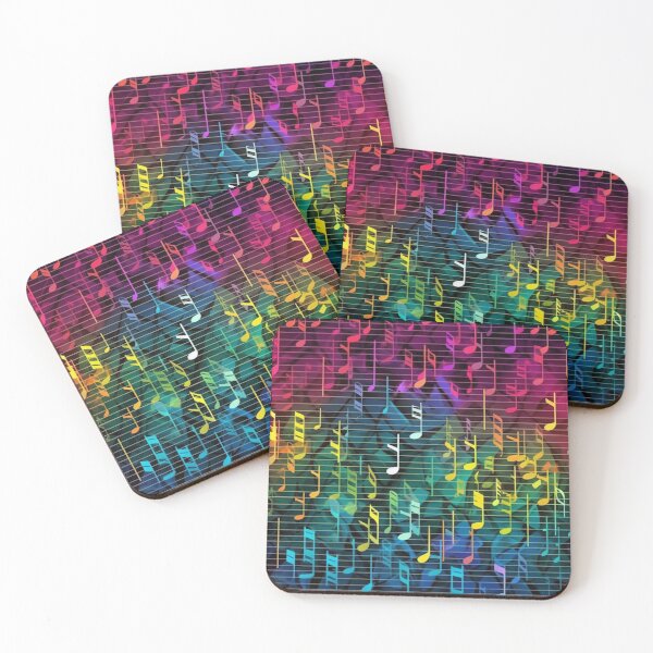 Item preview, Neon Rainbow Music Notation designed and sold by UlDesigns.