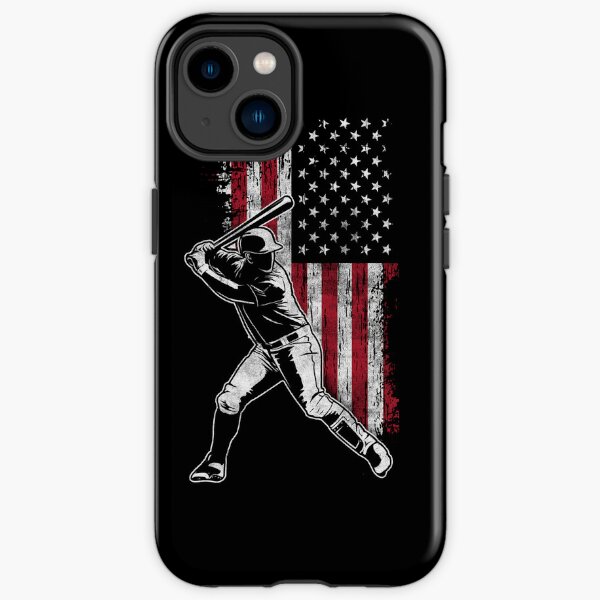 American Flag Baseball Player Batter Design iPhone Tough Case